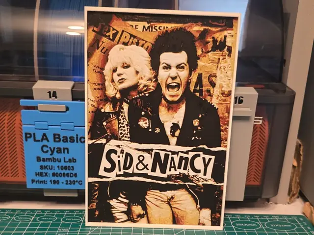 HueForge model: Sid and Nancy Movie Poster - Hueforge Art by Lumpy3D