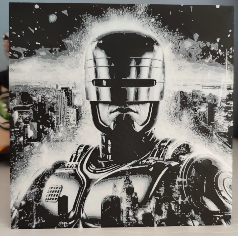 Robocop Face Hueforge by Litolunar HueForge model: Robocop Face Hueforge by Litolunar