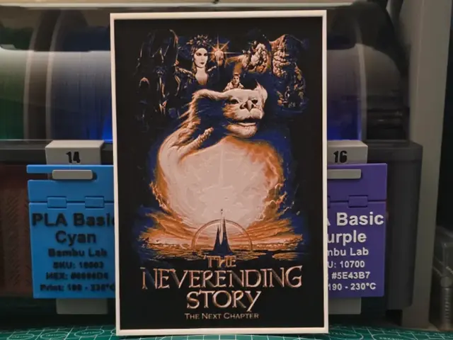 HueForge model: The NeverEnding Story II Movie Poster - Hueforge by Lumpy3D