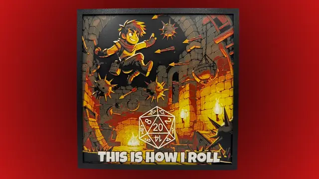 HueForge model: This is how I roll - Dungeons and Dragons Hueforge by Canadian Gamer