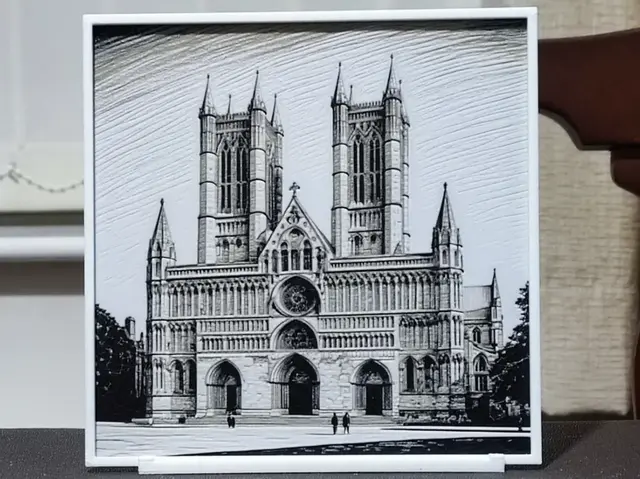 HueForge model: Lincoln Cathedral - HueForge 3 Color by BoDad