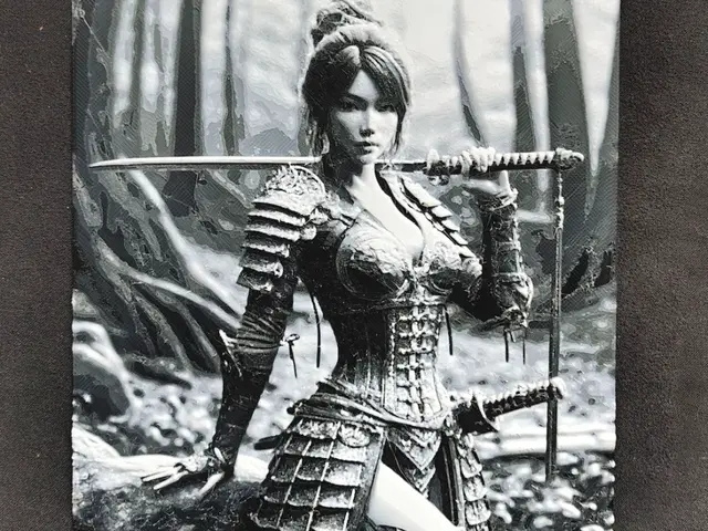 HueForge model: Samurai girl XIV. HueForge by fD.667