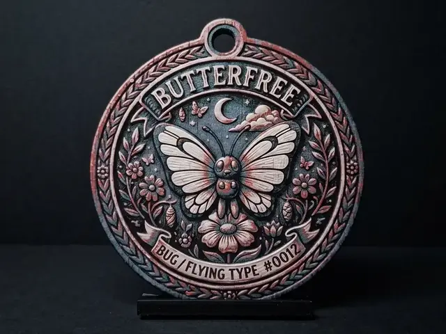 HueForge model: Butterfree #0012 - Pokemon Ornament by LED