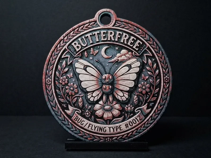 Butterfree #0012 - Pokemon Ornament by LED HueForge model: Butterfree #0012 - Pokemon Ornament by LED
