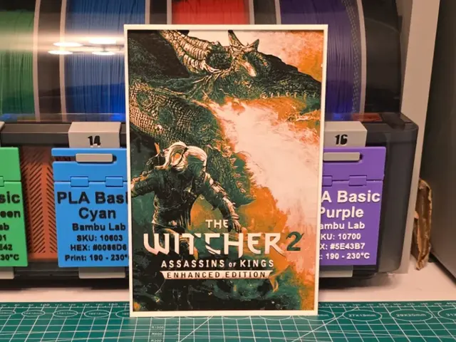 HueForge model: The Witcher 2: Assassins of Kings - Hueforge Art by Lumpy3D