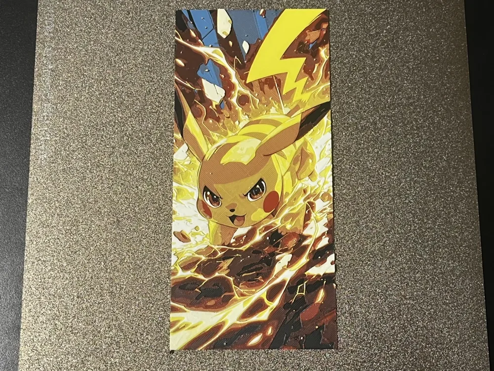 Pikachu Thunder Charge Pokemon Hueforge by FantasyZ HueForge model: Pikachu Thunder Charge Pokemon Hueforge by FantasyZ