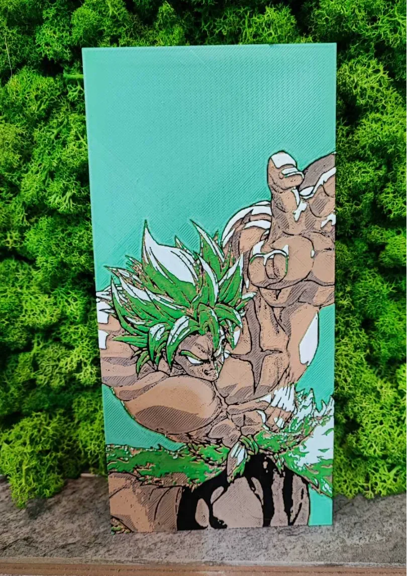 Broly Berserk by Garuda3D HueForge model: Broly Berserk by Garuda3D