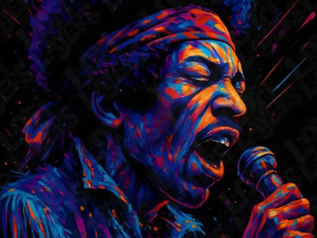 HueForge model: Jimi Hendrix – CMYK Hueforge Print by LoFi Layers