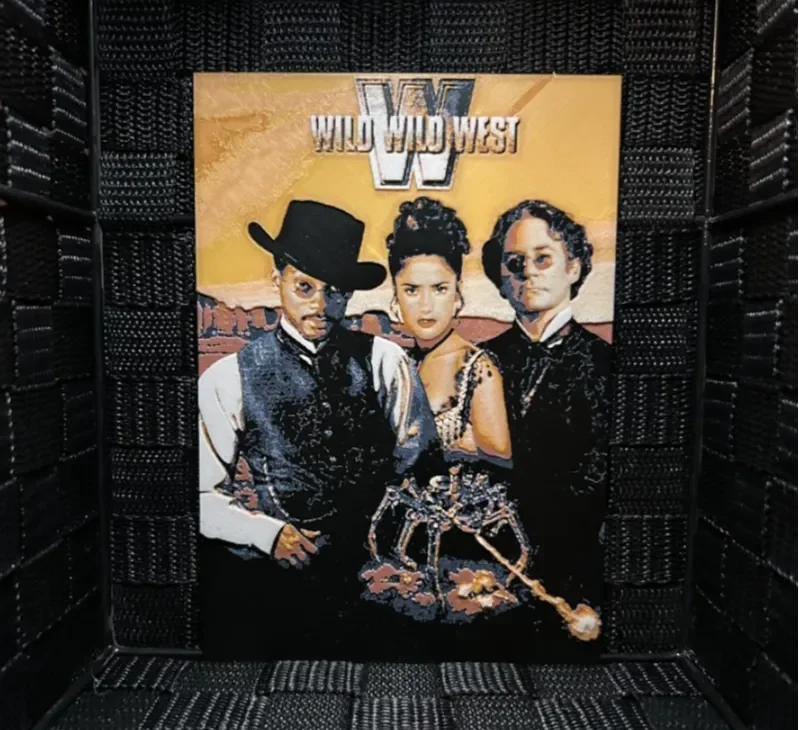 Hueforge Movie Poster - Wild Wild West - by JoDau HueForge model: Hueforge Movie Poster - Wild Wild West - by JoDau
