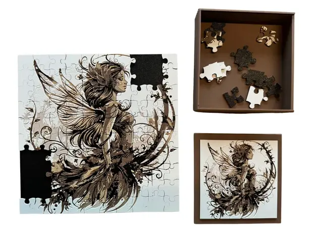 HueForge model: Elemental Fairy - Earth - Puzzle & Lid by Canadian Gamer