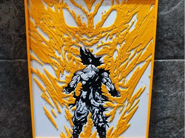 HueForge model: Goku Aura by Garuda3D