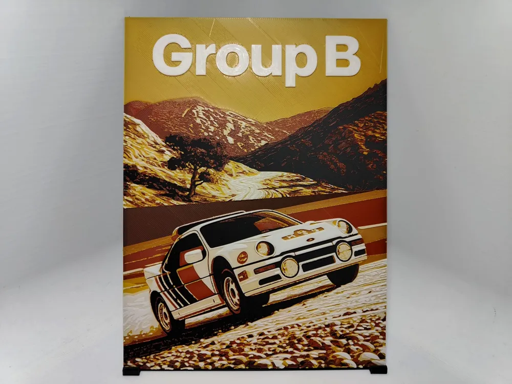 Group B Poster #5 - Hueforge by BeaN HueForge model: Group B Poster #5 - Hueforge by BeaN