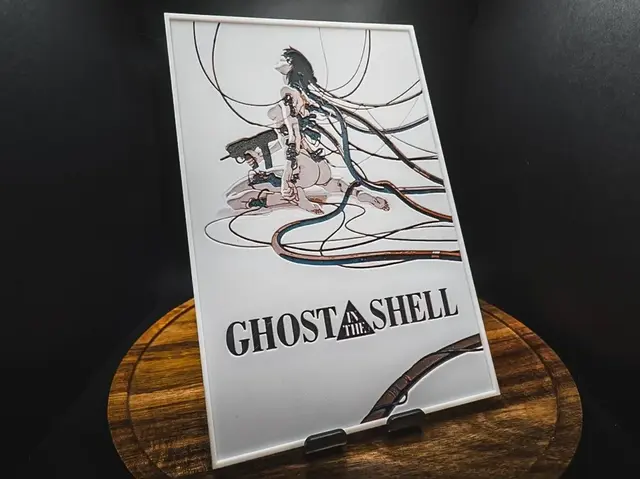 HueForge model: Ghost in the Shell (Movie Poster - HueForge) by HugheCraft