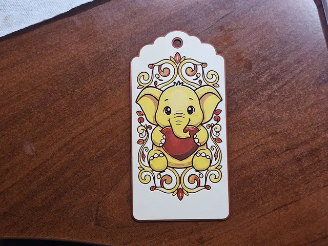 Valentines Day Bookmark - Elephant3 - Hueforge - 4 colors