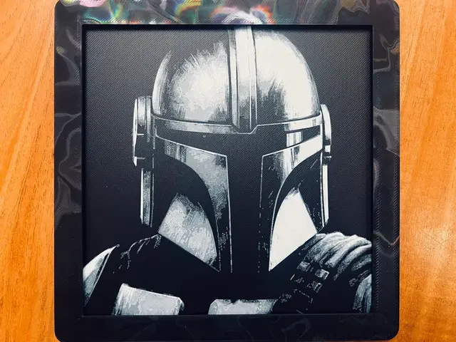 Mandalorian Close Up(Black and White)