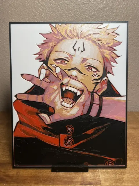 HueForge model: Sukuna Mouth Hand - Jujutsu Kaisen by Cloudy Nostalgia