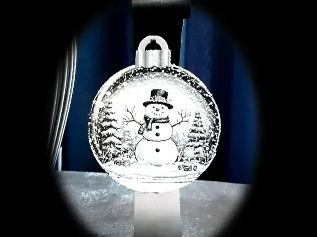 Christmas Ornament Snowman, Hueforge