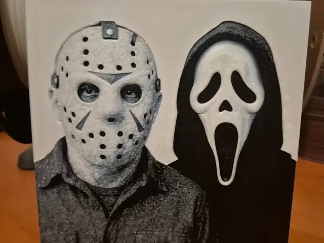 HueForge model: Jason vs Ghostface hueforge by Buntsta