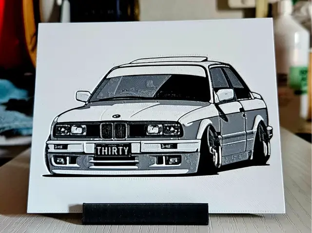 HueForge model: White BMW by Mano's 3d_Art