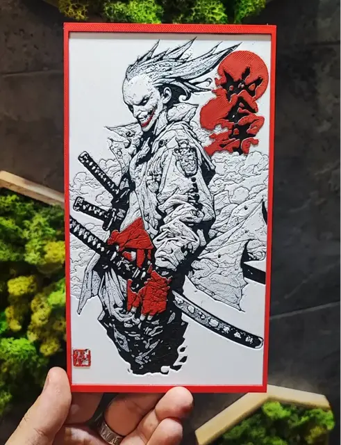 HueForge model: Samurai Joker by Garuda3D