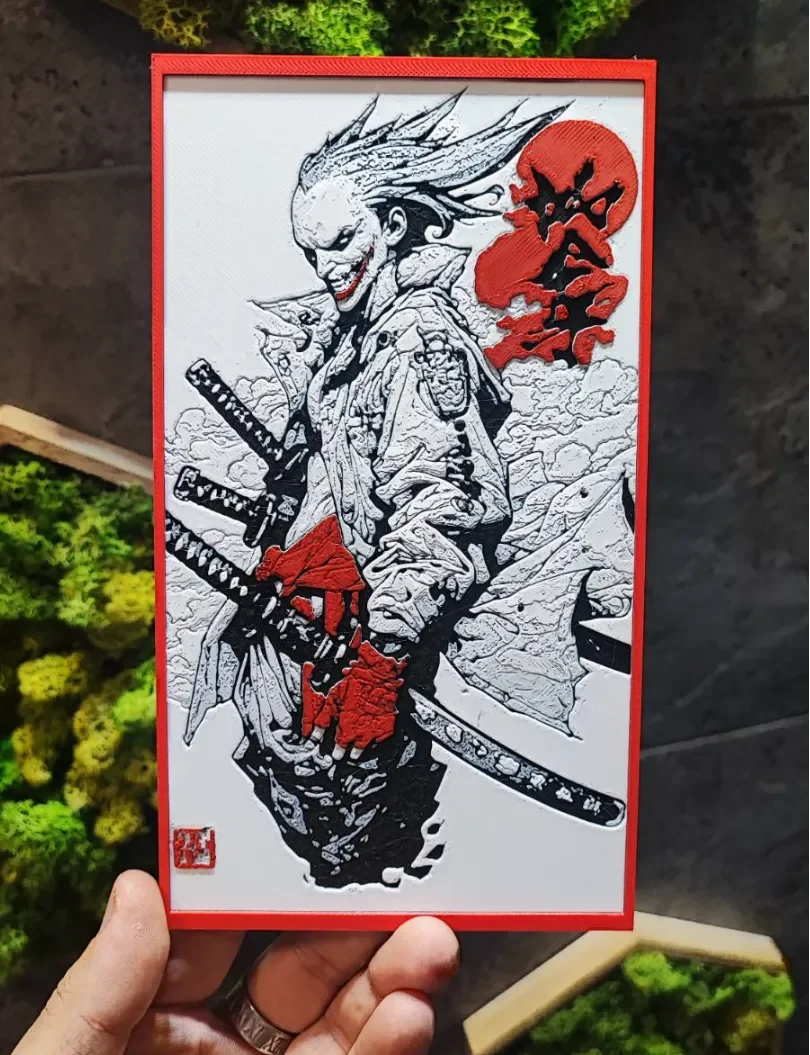 Samurai Joker by Garuda3D HueForge model: Samurai Joker by Garuda3D