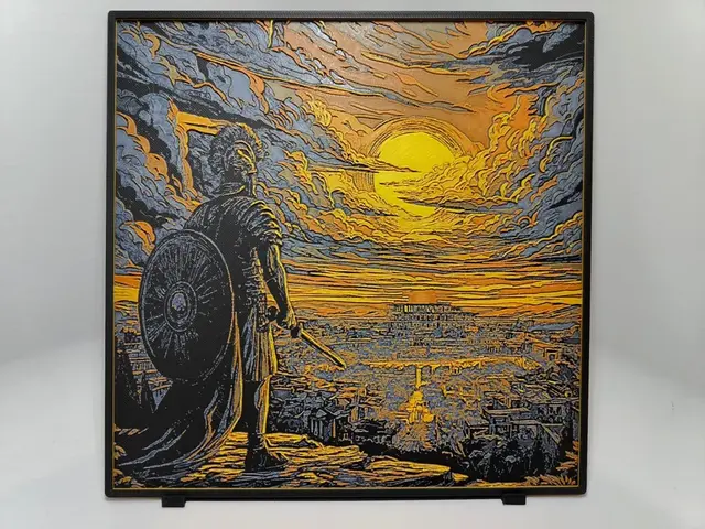 HueForge model: Roman Centurion Sunset - Hueforge by BeaN