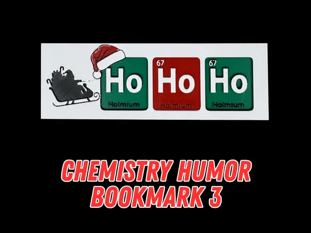 HueForge model: Ho Ho Ho - Chemistry Humour Bookmark #3 by Canadian Gamer