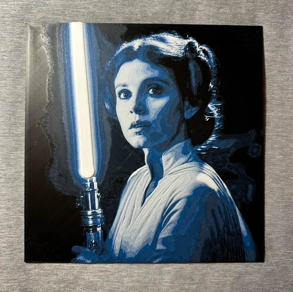 Leia 3-Color Hueforge by Hey Ben HueForge model: Leia 3-Color Hueforge by Hey Ben