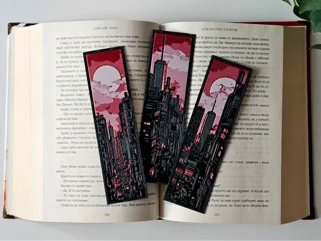 HueForge model: Endless Metropolis - Bookmarks Set by C3D