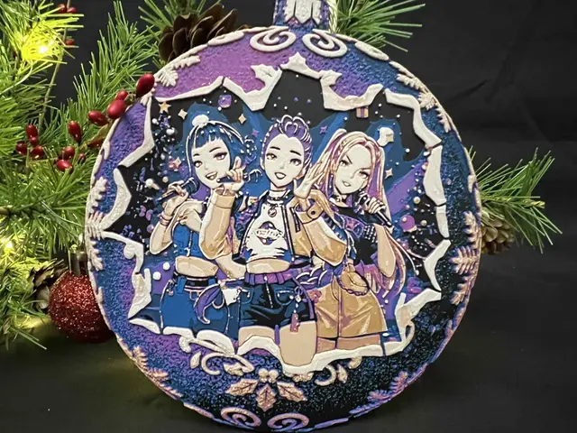 HueForge model: KPOP Demon Hunters Christmas Bauble by 3djd