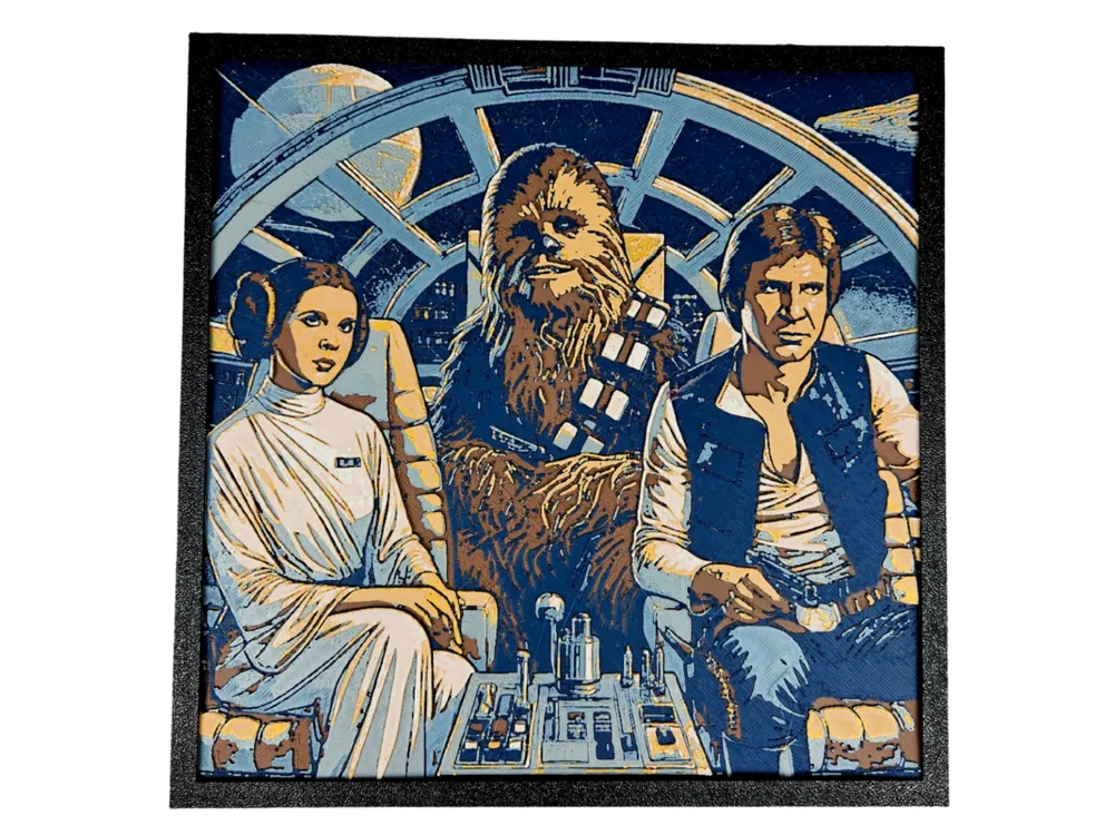 Star Wars Trio by BusyKikiBee HueForge model: Star Wars Trio by BusyKikiBee