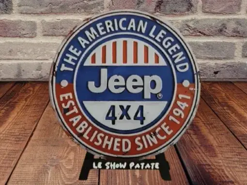 HueForge model: Plaque vintage Jeep Hueforge by leshowpatate