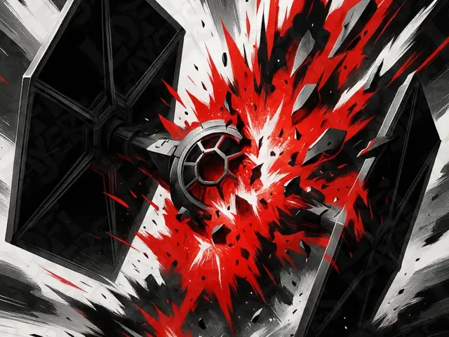 HueForge model: TIE Fighter Crash Hueforge by LoFi Layers