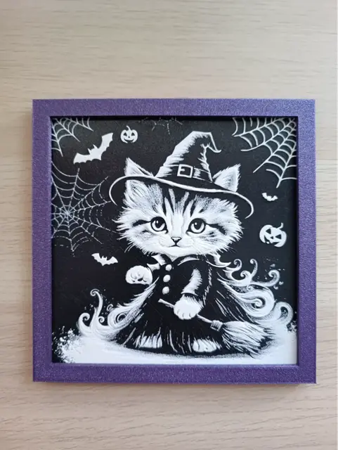 Kitty Witch Halloween Hueforge