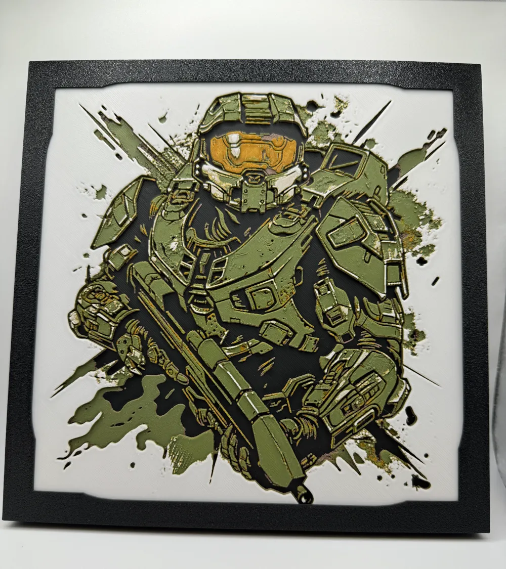 Master Chief - Halo Hueforge by Canadian Gamer HueForge model: Master Chief - Halo Hueforge by Canadian Gamer