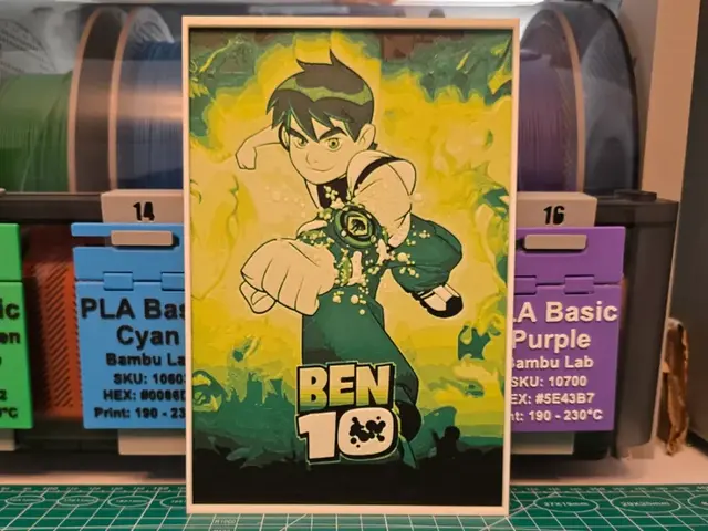 HueForge model: Ben 10 Poster - Hueforge Art by Lumpy3D