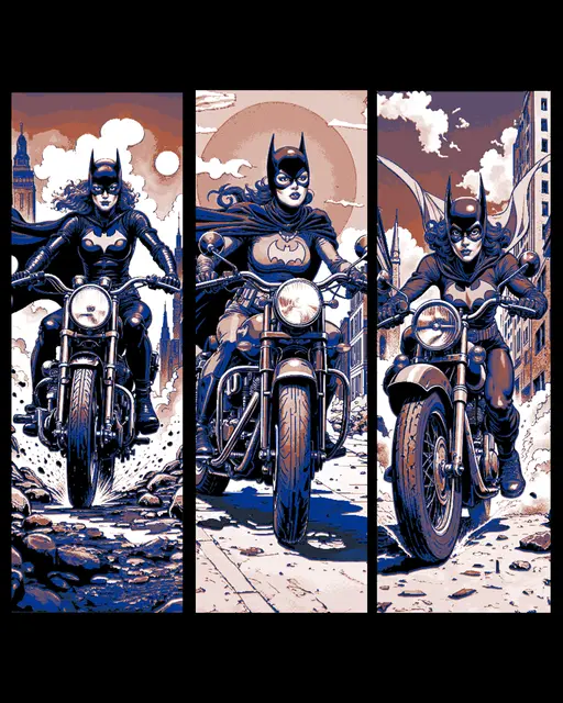 HueForge model: DC Comic Character Fan Art Set of bookmarks - Batgirl on the prowl by BooneCo3d