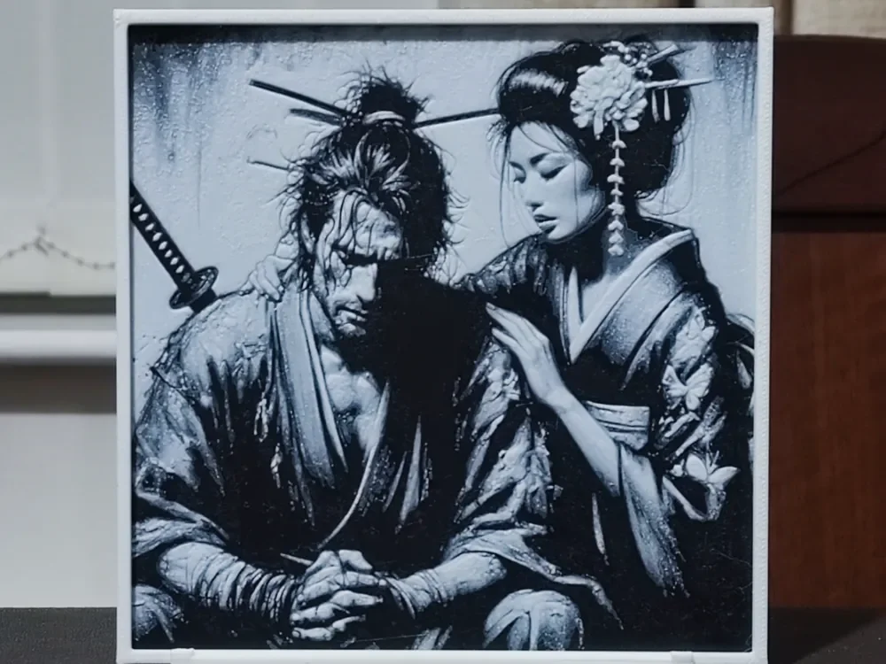 The Last Samurai - HueForge 2 Color by BoDad HueForge model: The Last Samurai - HueForge 2 Color by BoDad