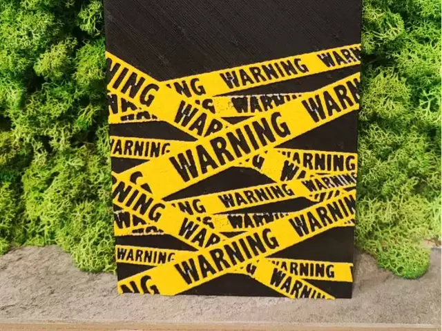 HueForge model: Warning by Garuda3D