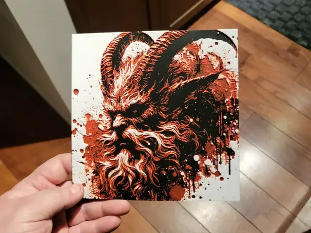HueForge model: Graffiti Krampus Hueforge by 3Ree Printing