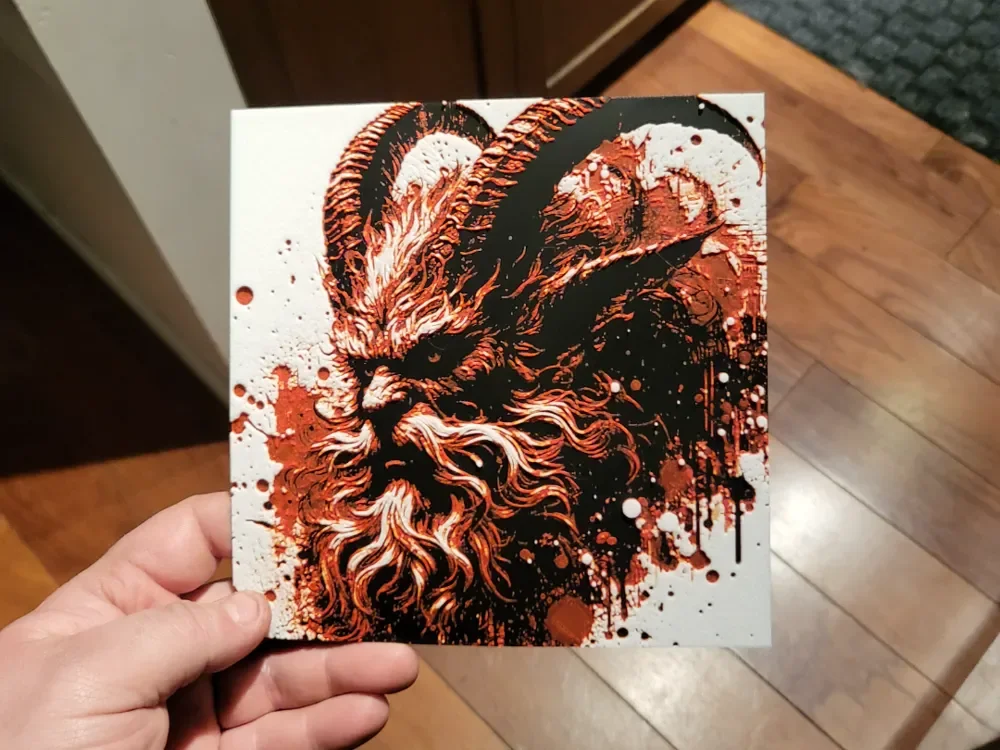 Graffiti Krampus Hueforge by 3Ree Printing HueForge model: Graffiti Krampus Hueforge by 3Ree Printing