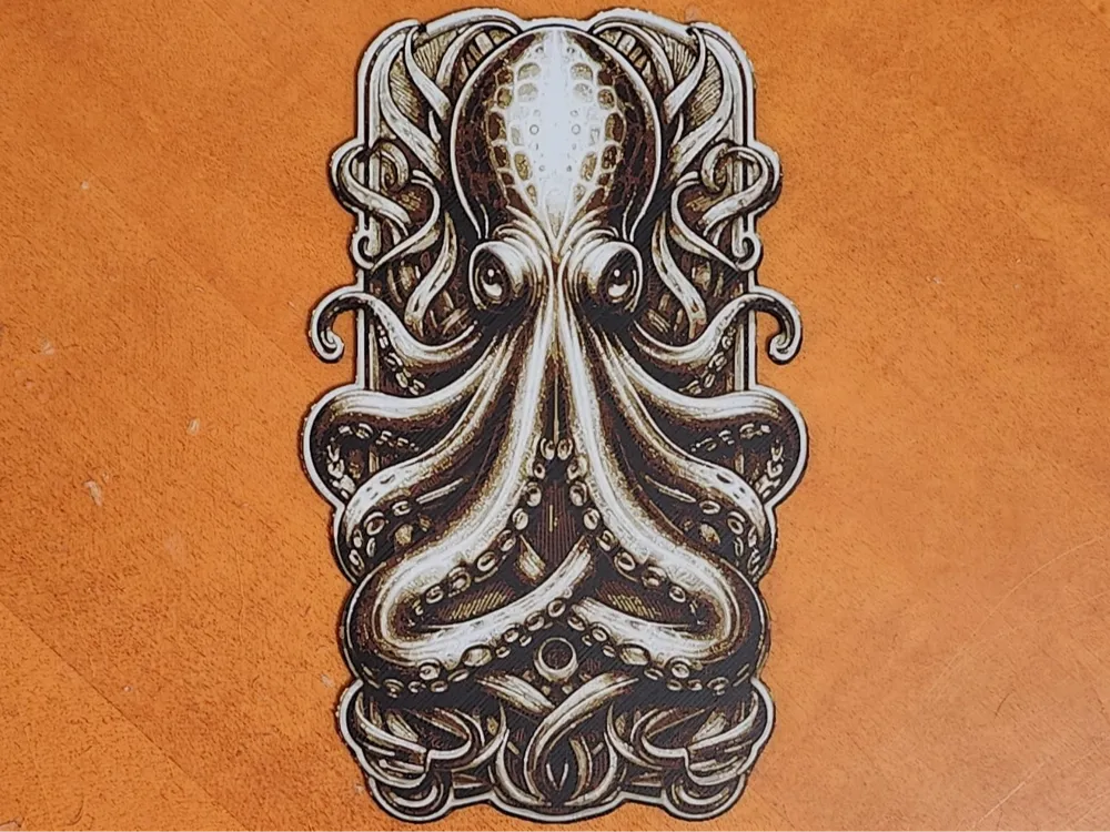 Octopus Bookmark - Hueforge by Sarge HueForge model: Octopus Bookmark - Hueforge by Sarge