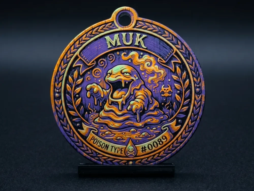 Muk #0089 - Pokemon Ornament by LED HueForge model: Muk #0089 - Pokemon Ornament by LED