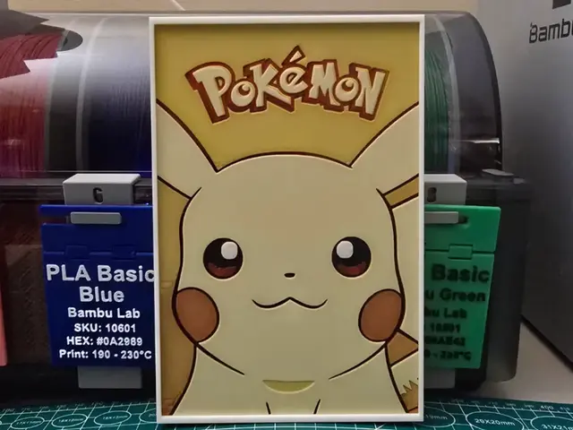 HueForge model: Pokémon Anime Poster - Hueforge Art by Lumpy3D