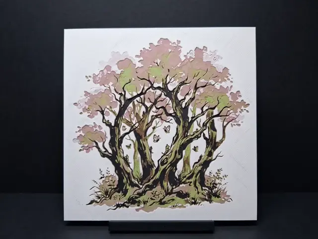 HueForge model: Caterpie Trees - Hueforge Art by LED