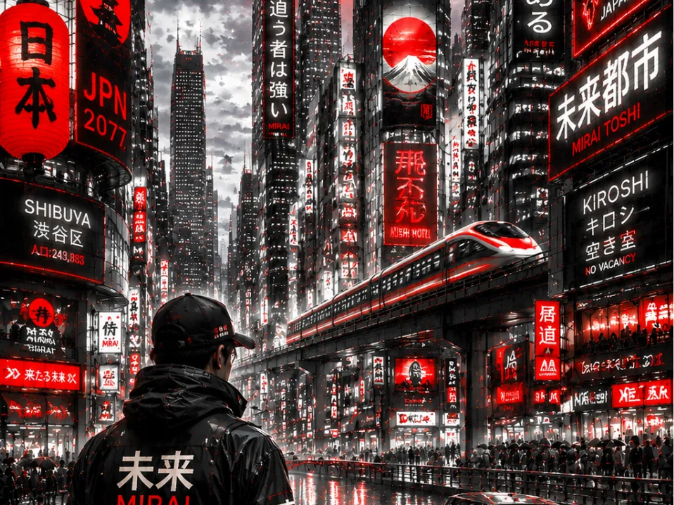 Tokyo City / Japon EASY PRINT by Hueforge Maker HueForge model: Tokyo City / Japon EASY PRINT by Hueforge Maker