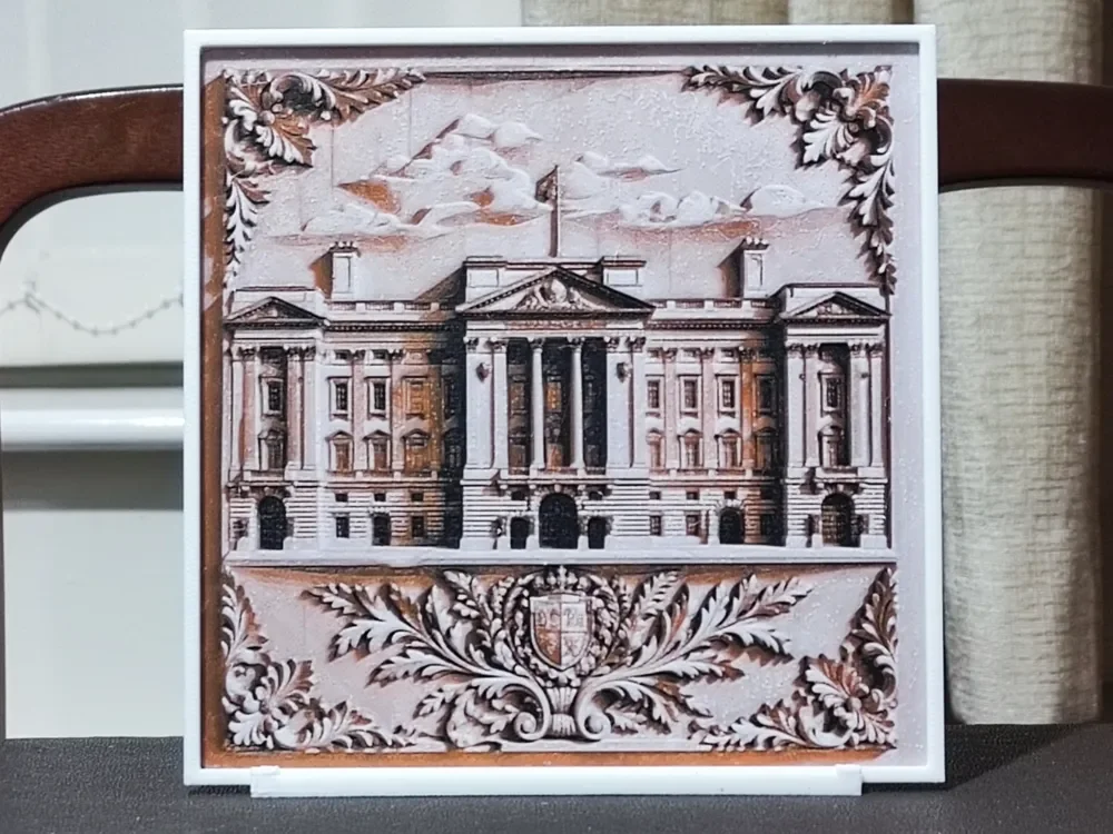 Carved Buckingham Palace - HueForge 3 Color by BoDad HueForge model: Carved Buckingham Palace - HueForge 3 Color by BoDad
