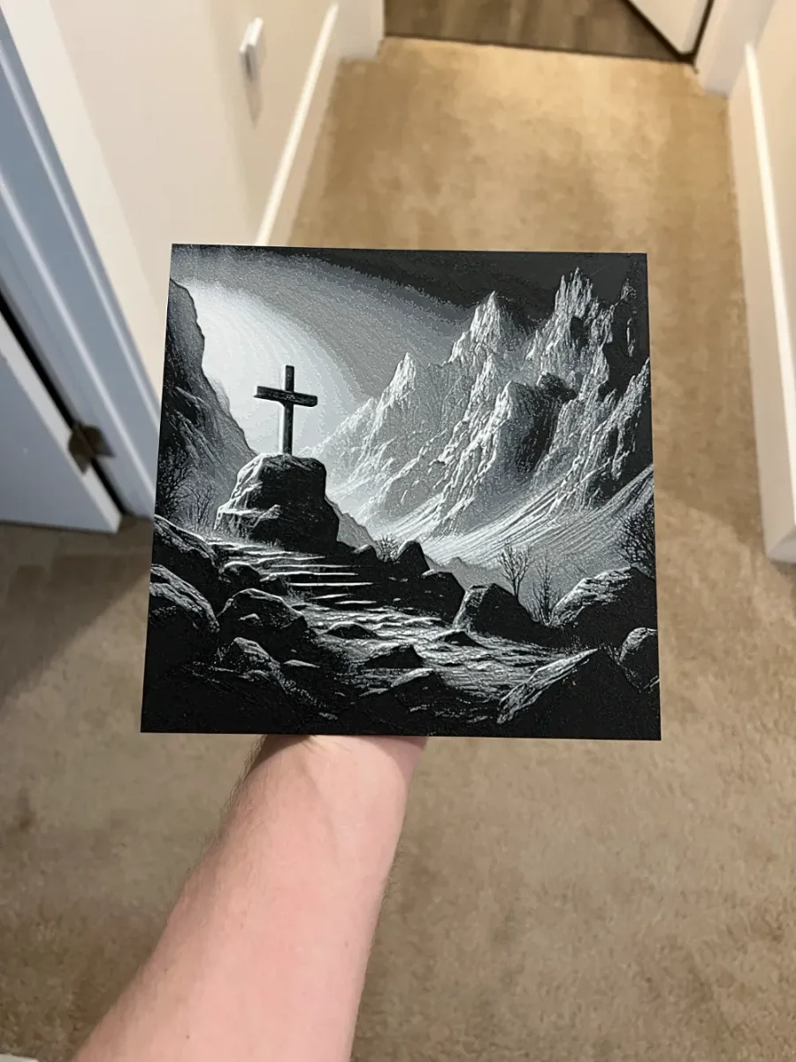 Easter Cross Art Hueforge by RP47 Designs HueForge model: Easter Cross Art Hueforge by RP47 Designs