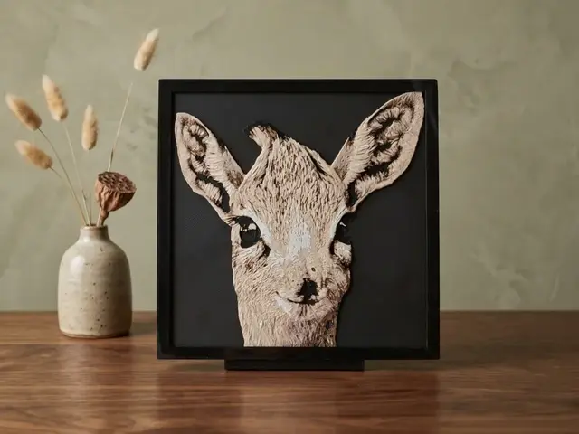 HueForge model: Smiley Deer - Hueforge by LED