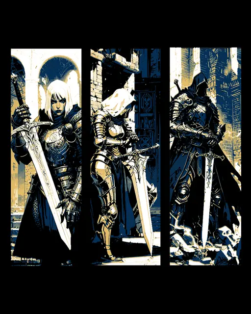 HueForge model: The quiet moment for the armored adventures - Set of bookmarks by BooneCo3d